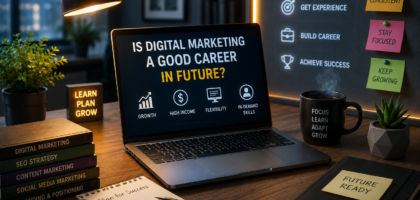 Is Digital Marketing a Good Career in Future digital marketing workspace with career growth